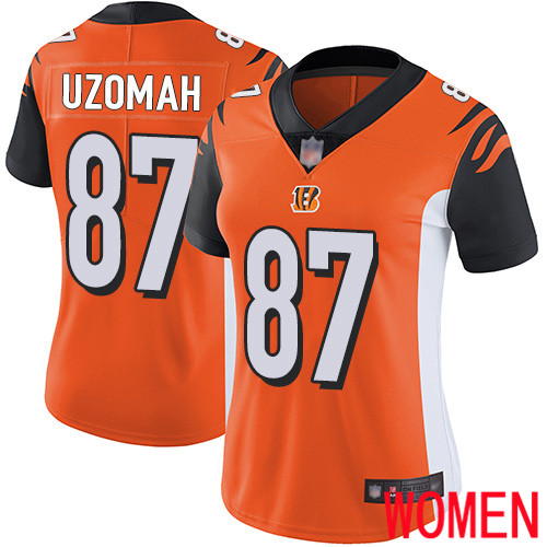 Cincinnati Bengals Limited Orange Women C J  Uzomah Alternate Jersey NFL Footballl #87 Vapor Untouchable->women nfl jersey->Women Jersey